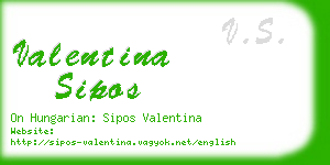 valentina sipos business card